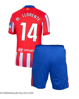 Atletico Madrid Marcos Llorente #14 Maglia Gara Casa Repliche 2024-25 Bambino